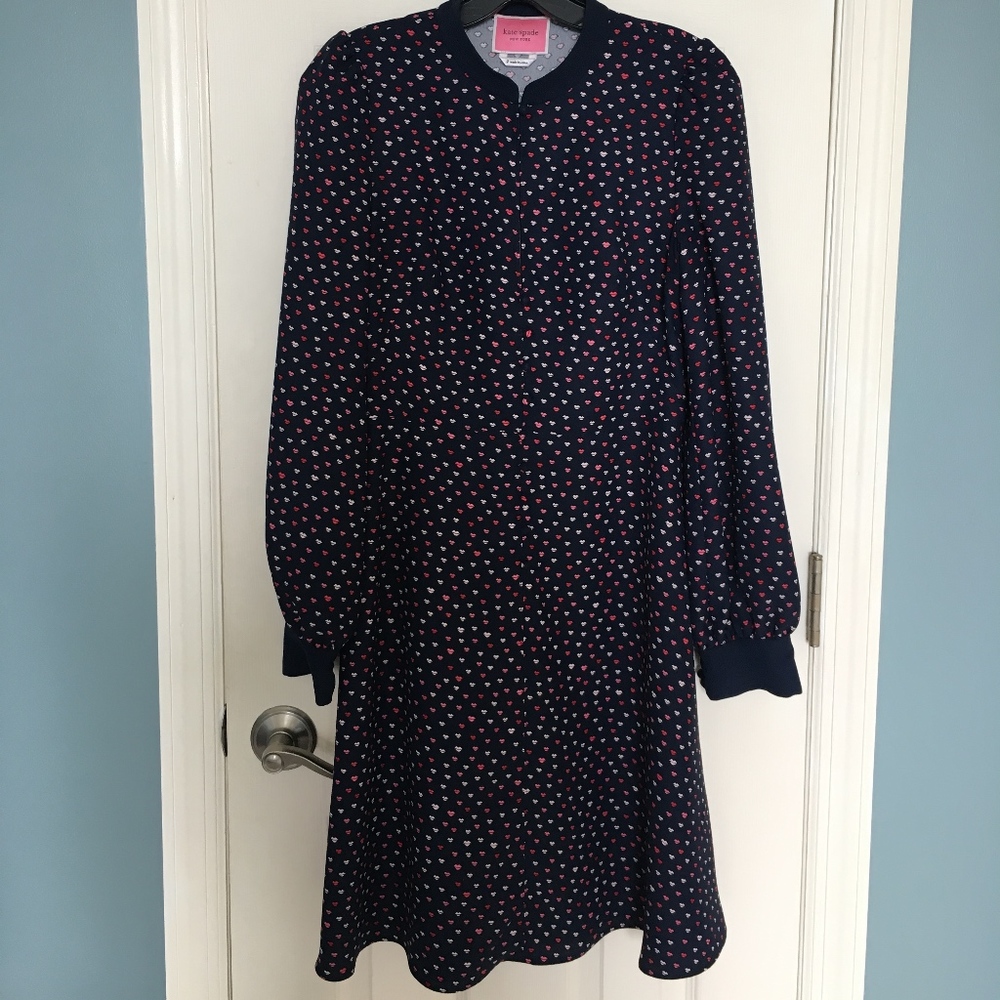 kate spade lips crepe dress
